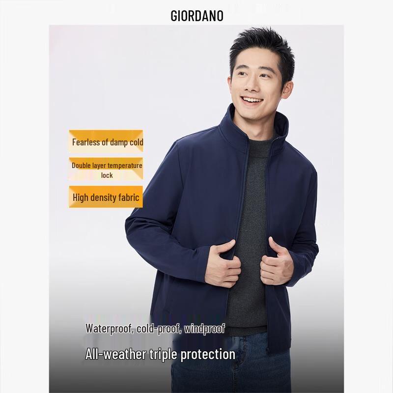 Giordano Men's Fleece-Lined Soft Shell Jacket