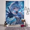 Genshin Impact Furina Hanging Bohemian Tapestry Indian Buddha Wall Decoration Witchcraft Bohemian Cheap Hippie Wall Hanging