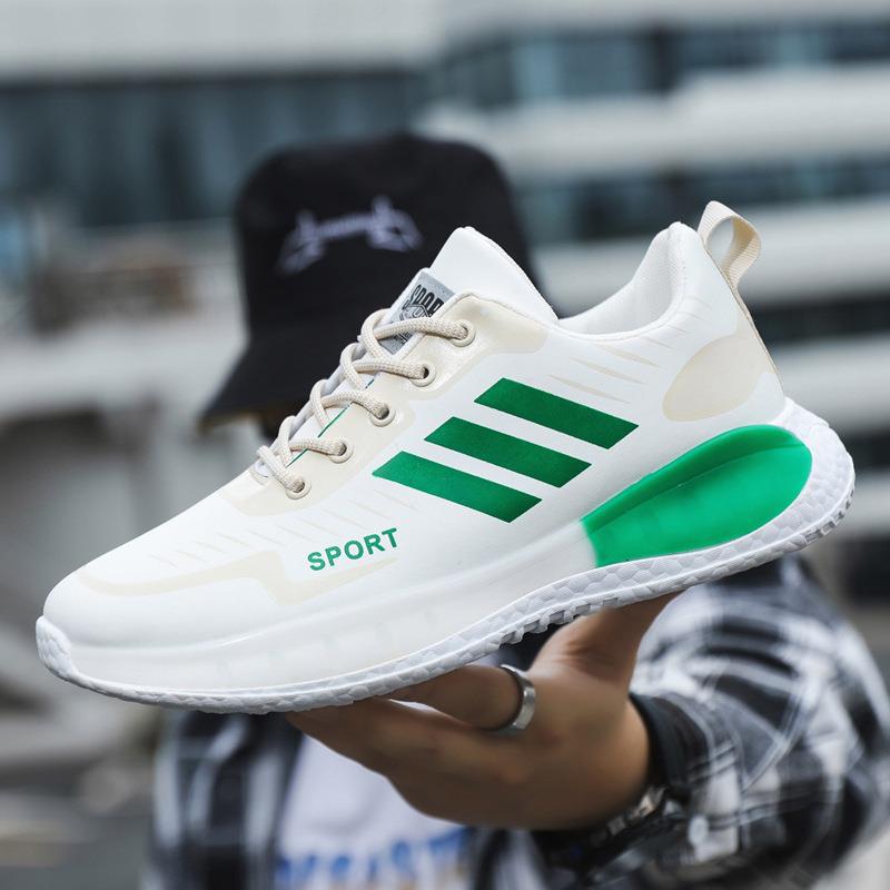 

Осенняя новая мужская обувь, спортивная повседневная обувь, мужская кожаная мужская обувь из искусственной кожи, трендовая модная студенческая обувь на шнуровке 42 белый