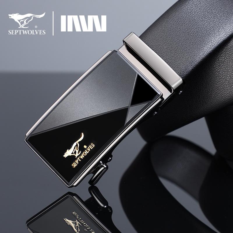 Новый мужской ремень Премиум Автоматическая пряжка Кожаный ремень Подарочный ремень 110cm