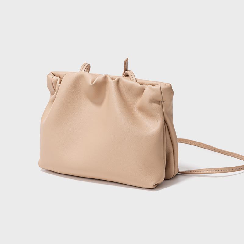 

Сумка Lazy Wind and Cloud, Плиссированный и простой дизайн, Сумка-осколок, Модная и универсальная кожаная сумка через плечо