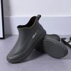 Mode kurze Regenstiefel Herren rutschfeste wasserdichte Küche Gummischuhe Autowäsche verschleißfeste Wasserschuhe
