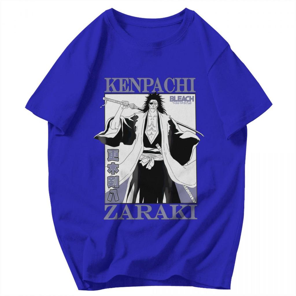 Men T Shirt Zaraki Kenpachi BLEACH Awesome Gifts Y2K Graphic Anime Unisex Clothing T Shirts