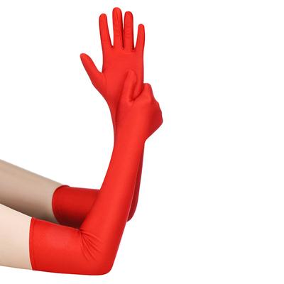 Hochelastische Handschuhe aus Spandex für Partys, Nachtclubs, Hochzeiten, Performance, schwarze Handschuhe