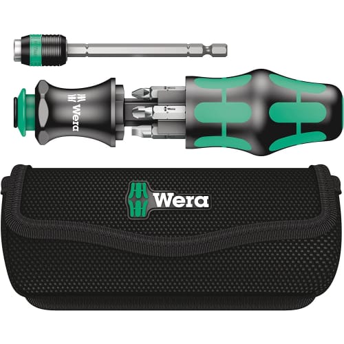 Wera KK 25 Bit Holder Driver with Removable Bayonet Blade (Slotted/Phillips) 7-in-1 [Officially Imported from Japan]