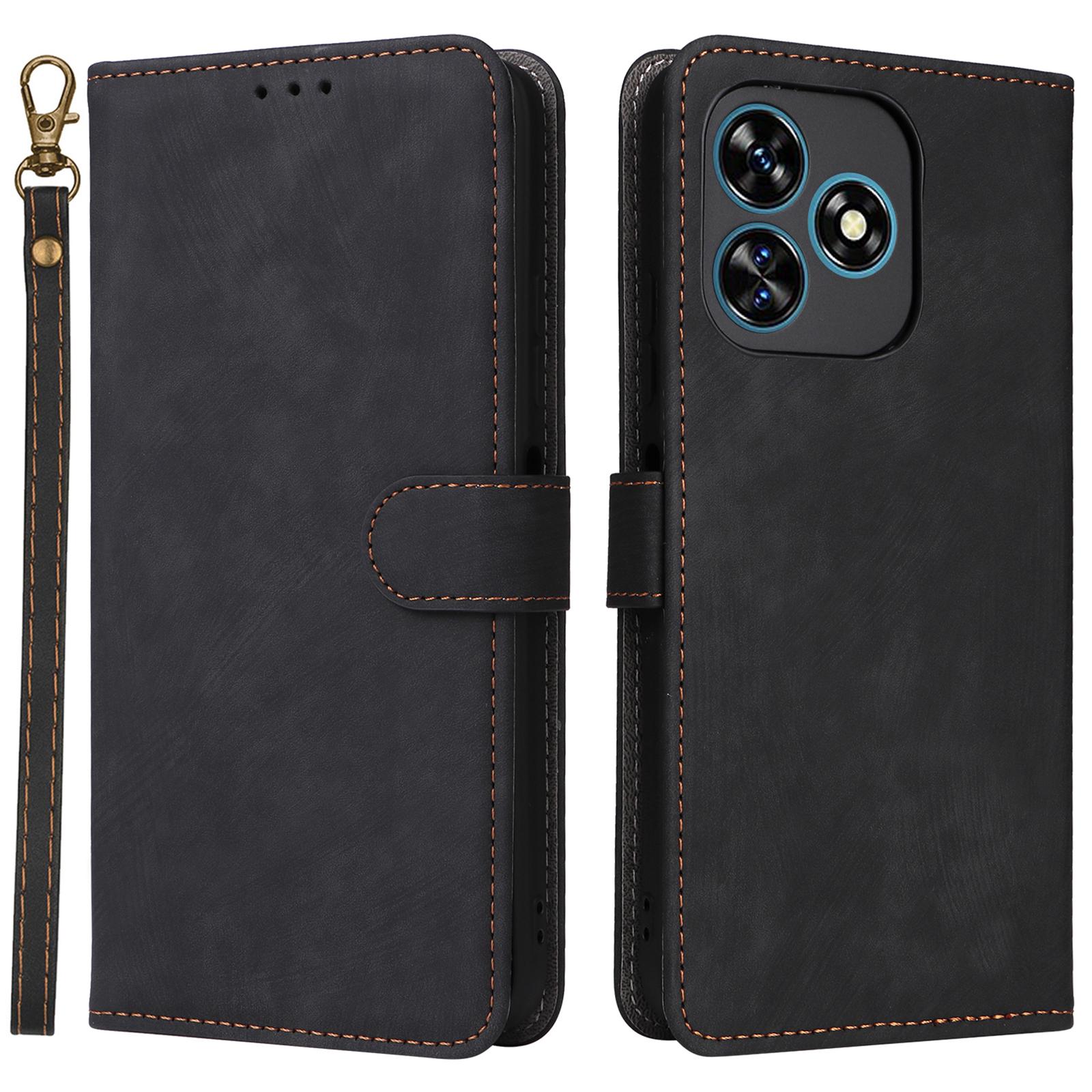 Для Oukitel C51 Кожаный чехол Кошелек с RFID-блокировкой Чехол для телефона с ремешком A