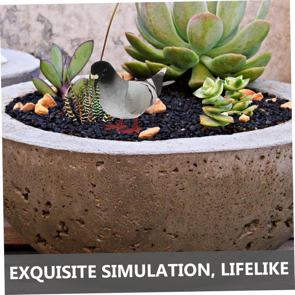 5Pcs Realistic Simulation Pigeon Models Imitation Pigeons for Home and Garden Decor Lifelike Ornamental Birds for Indoor and Outdoor Use for