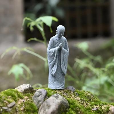 Wünschend Mönch Buddhistische Mikrolandschaft Stein Aquarium Moos Landschaftsbau Zen Orientalische Ästhetik Gartenschmuck
