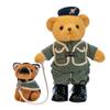 Camouflage Police Bear Soldier Brother Bear Doll Children Plush Toy Standing Doll Rag Doll Gift