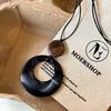 Fashion Resin Round Hollow Pendant Necklaces for Women Girls Vintage Long Rope Sweater Chain Necklaces Party Jewelry Accessories