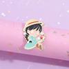Cute Cartoon Girl Design Metal Brooch Colorful Anime Character Badge For Fun Accessories