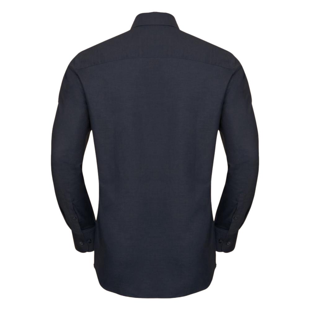 Russell Collection Mens Long Sleeve Easy Care Tailored Oxford Shirt