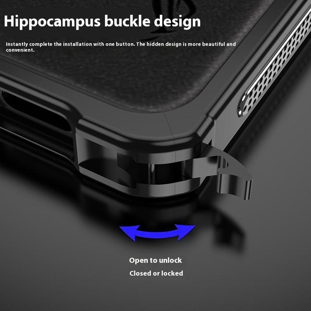 För Asus ROG Phone 8 Pro 5G/Phone 8 5G Stötfångarfodral Metallram Värmeavledningsskydd med Kameralinsskydd