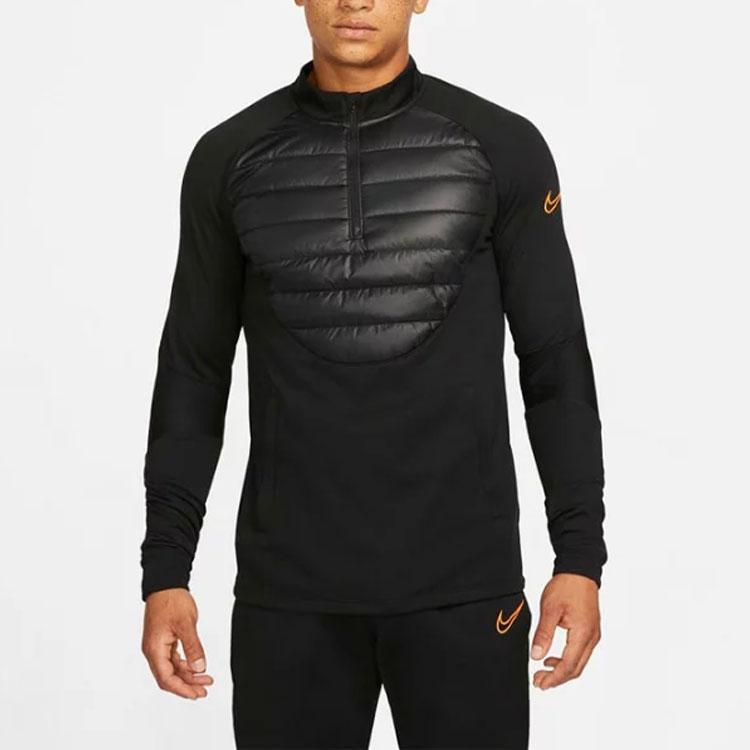 Nike Soccer Training Solid Stand Collar Warm-Up Jacket Men Tops Black DC9169-010