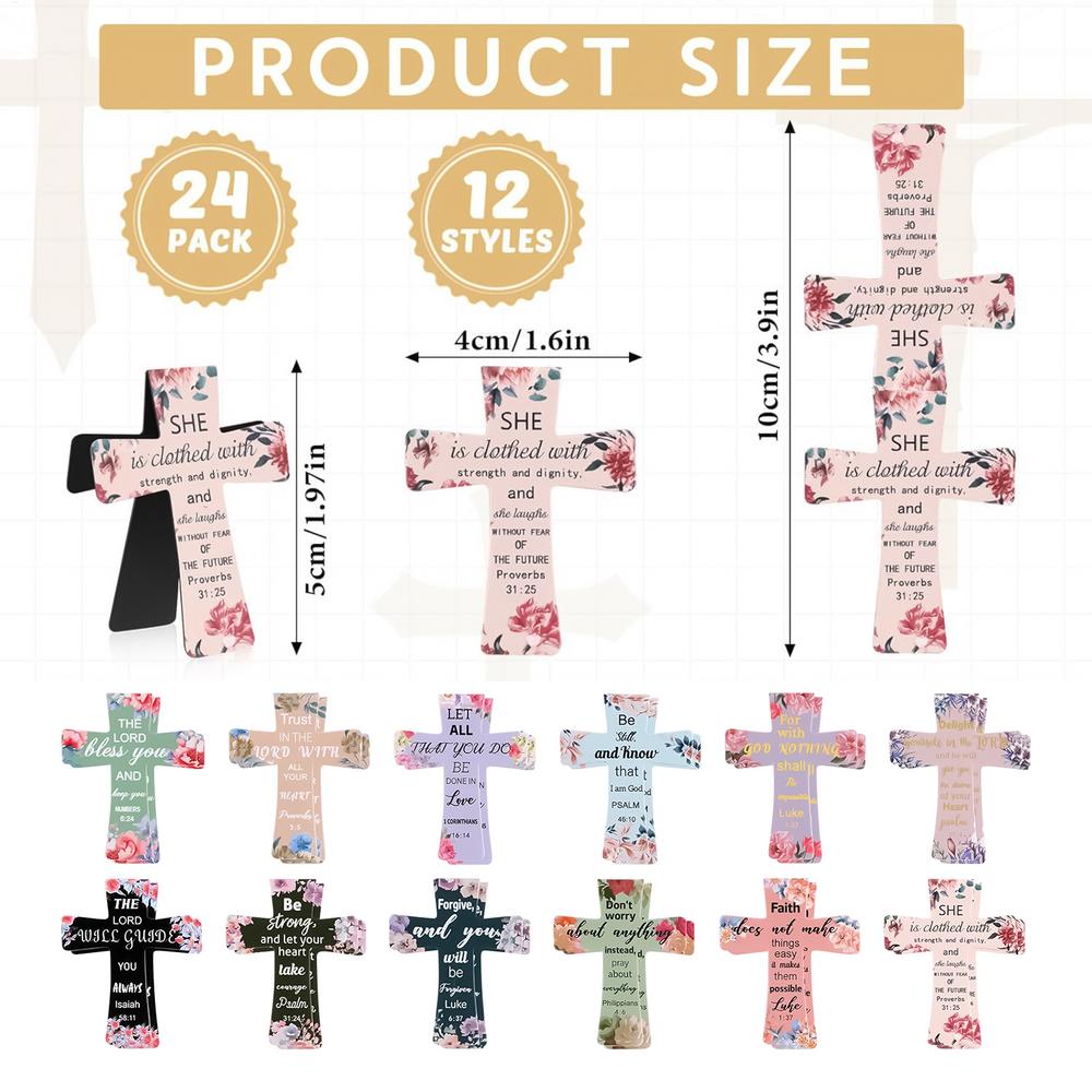 

96 Pcs Magnetic Bookmark Cross Design Christian Gifts Religious Bookmarks for Bible Study Church Supplies Reading Accessories