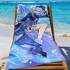 Game Cute Furina Genshin Towel Sports Quick Dry Travel Camping Gear Sandproof Soft Light Large Beach Towel