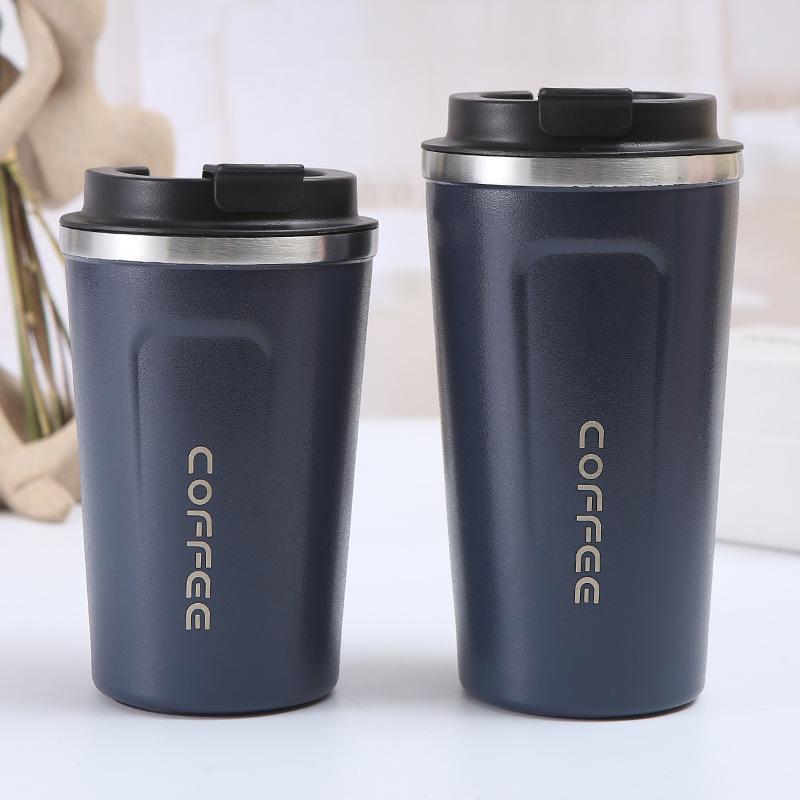 Simple 304 Stainless Steel Second Generation Coffee Vacuum Cup Large Capacity Outdoor Portable Men's and Women's Office Portable Cup