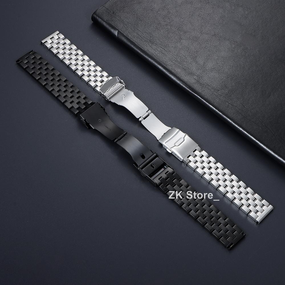 For Seiko Bracelet Full Solid Stainless Steel Strap 18mm 20mm 22mm 24mm Watch Band Flat End Men Wristband with Tool Accessories