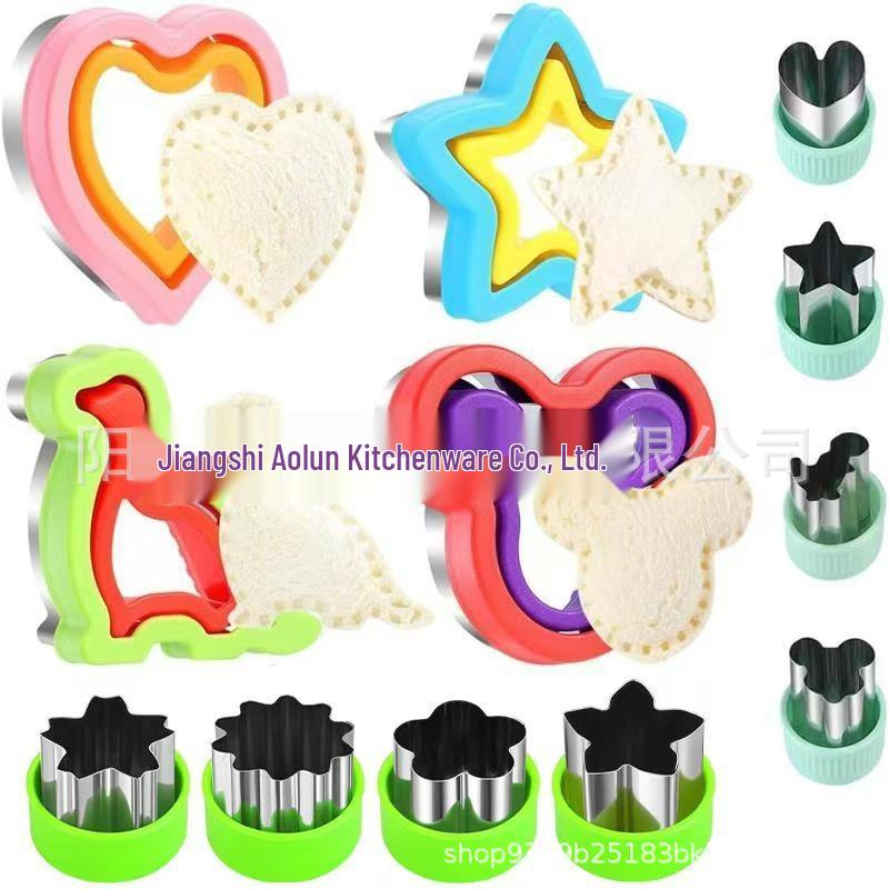 12-Piece Dinosaur & Heart Sandwich Cutter Set