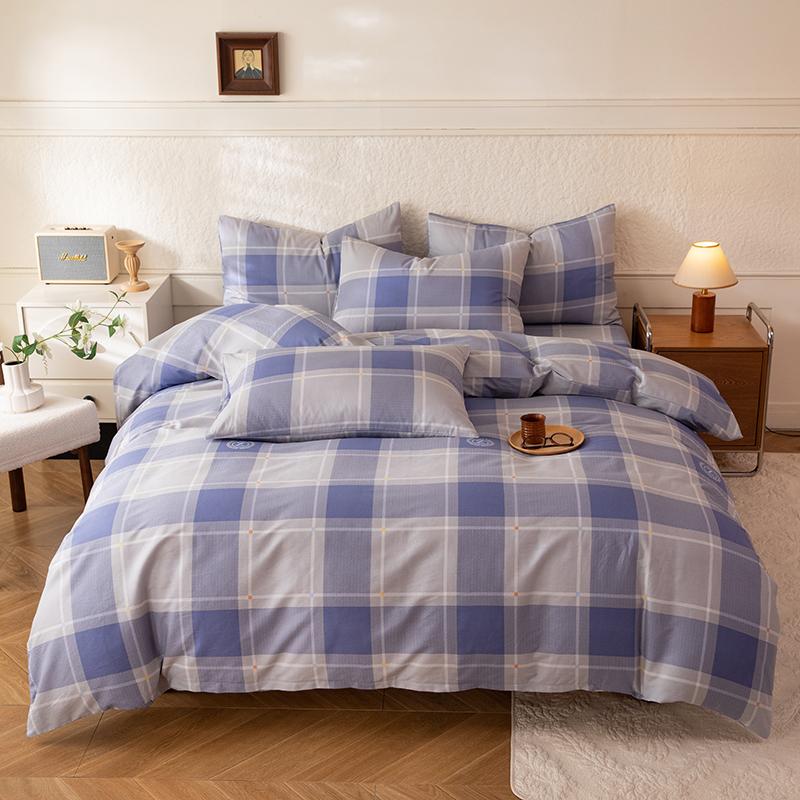 100% Katoen 3-delige Beddengoedset Met 1 Dekbedovertrek En 2 Kussenslopen Zacht Ademend Huidvriendelijk Hoge Kwaliteit 150x200cm  3pc