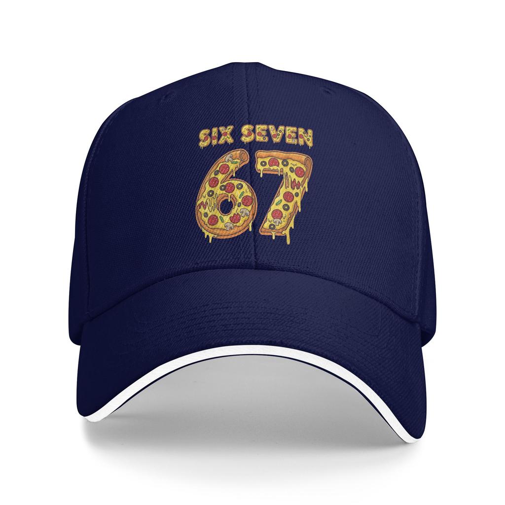 67 Pizza Drip Šest Sedm Meme Vtipné 6 7 Ležérní Baseballová Čepice Letní Trucker Hat Slunce Skate Hip Hop Čepice Pánské Retro Baseballové Čepice