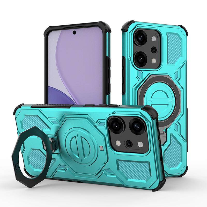 Applicable To OPPO Reno14Pro Mobile Phone Case 360 Bracket Reno13 Magnetic Anti-drop K13Turbo Protective Case