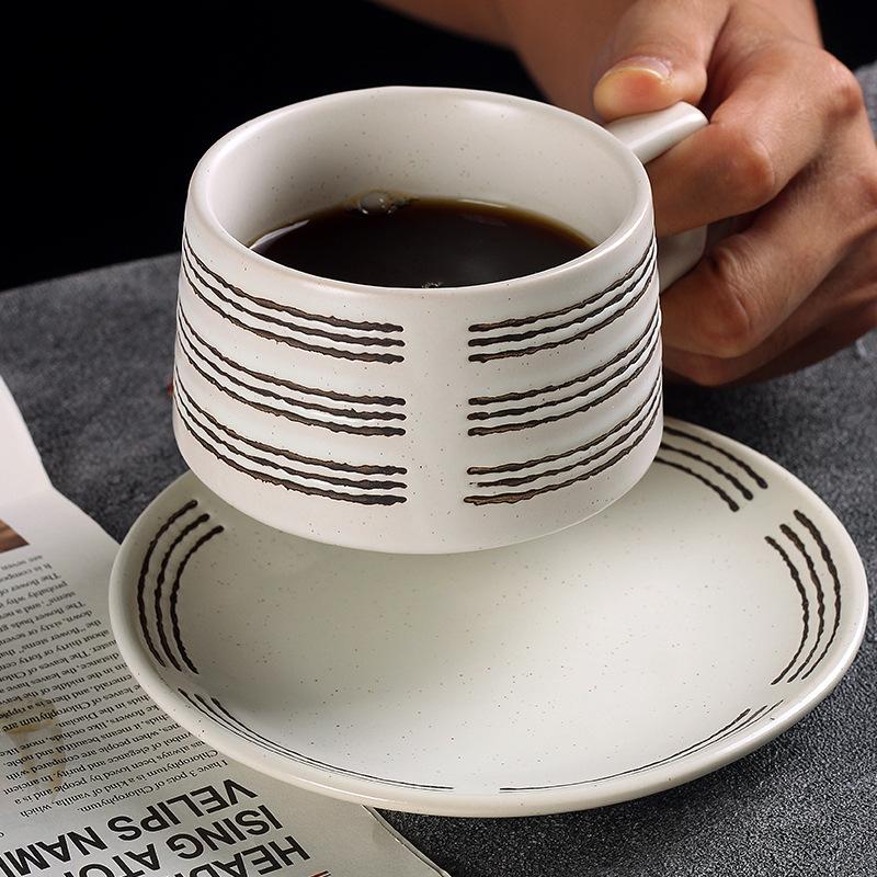 Cupa Ceramică Cupă Apă Cupă cu Mâner pentru Birou Cupă de Uz Casnic pentru Lapte Cupă pentru Băut Cupă pentru Suc Ceașcă de Ceai Stil Japonez