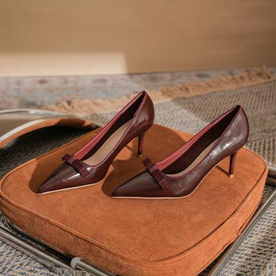 Fashion High Sense Niche Temperament Women's Pointed Head Thin Heel Single Shoes New Delicate Versatile Elegant Woman