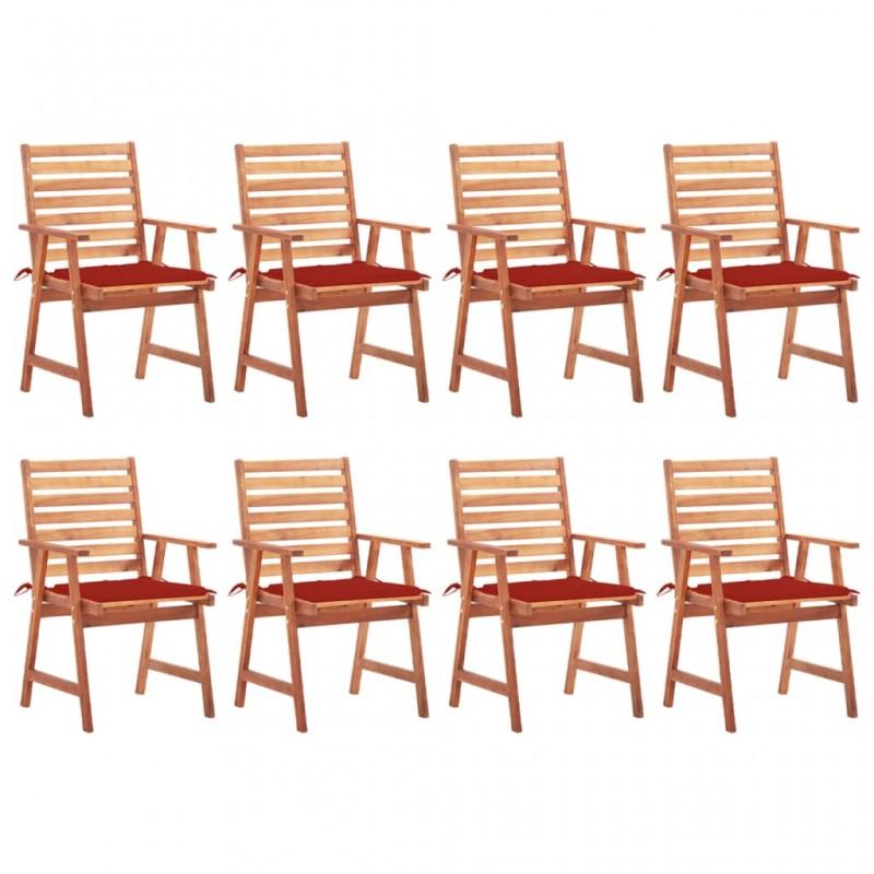 Day and Night - Day and Night Garden Dining Chairs and Cushions 8 Units Solid Acacia Wood