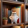Yousheng Lustige Coole Katzenstatue 3D Gedruckte Niedliche Katze mit Sonnenbrille Figur Skurriles Kätzchen Ornament für Büroschreibtisch Dekoration Geschenke für Katzenliebhaber