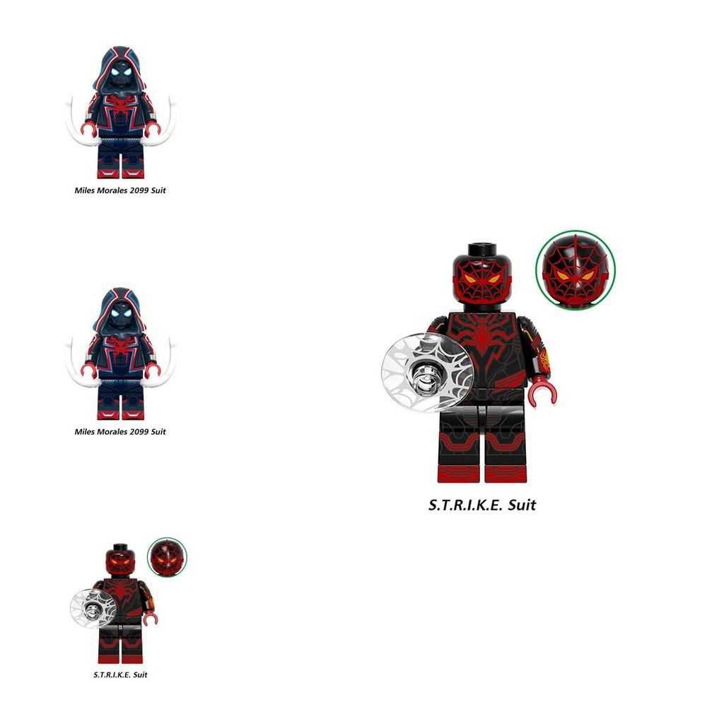 G0120 Superhero Building Blocks Spider-man Great Responsibility Suit In Red Cape