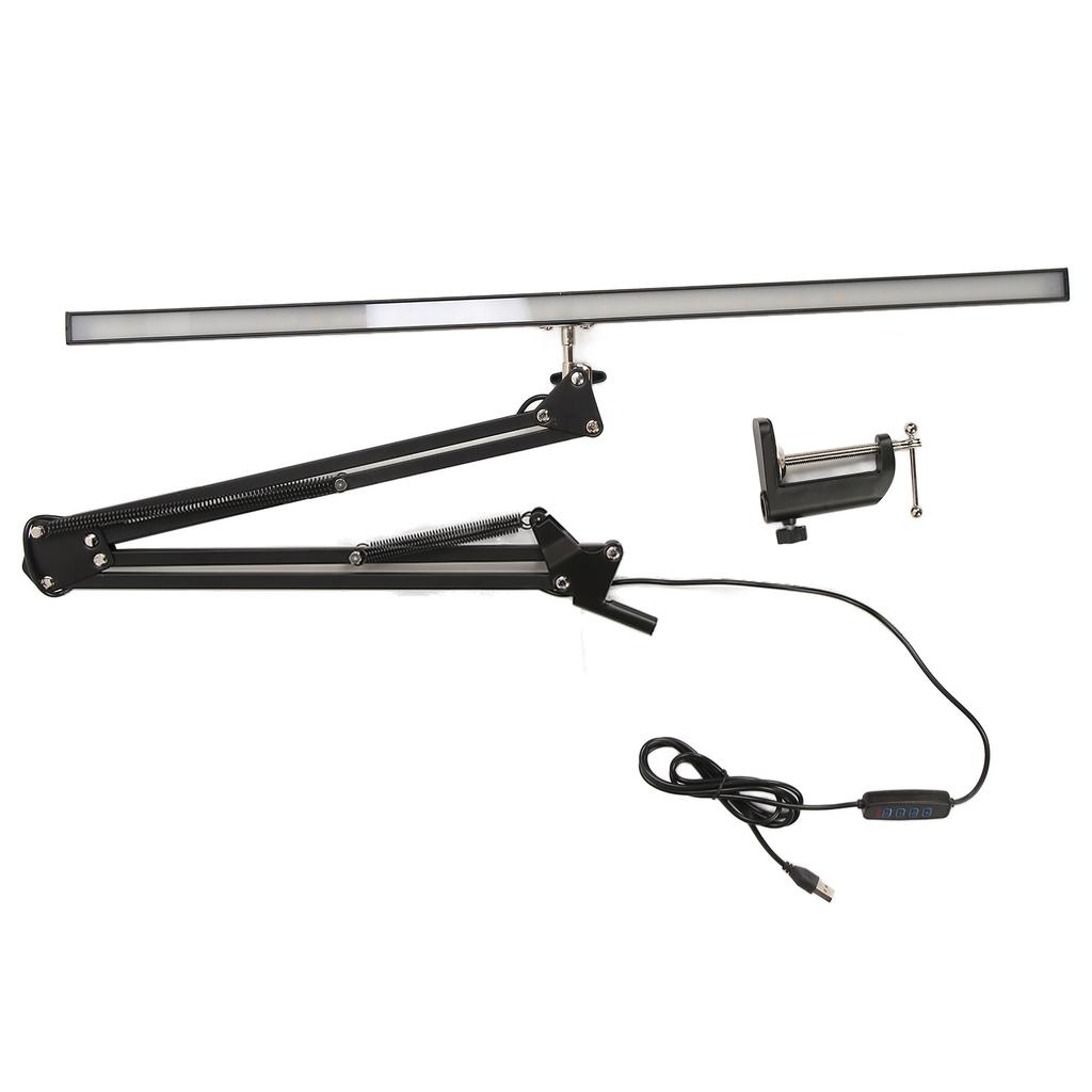 LED Beauty Lamp with Clamp Clip On Desk Lighting Swing Arm   Brightness Salon Lamp for Makeup Tattoo Eyebrow Reading