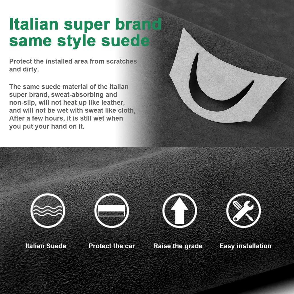 Suede Steering Wheel Button Cover for Mini Cooper Clubman R55 R57 Hardtop R56 Interior Accessories