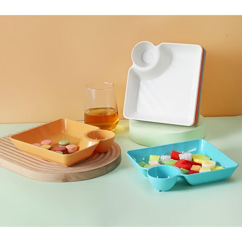 1PC Set Plastic Serving Plate Food Safety Snack Plate, Durable Appetizer and Ham Plate, Multifunctional Sushi Serving Plate