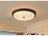 American Retro Mid-Century Walnut Crystal Ceiling Light for Master Bedroom, Study, or Restaurant