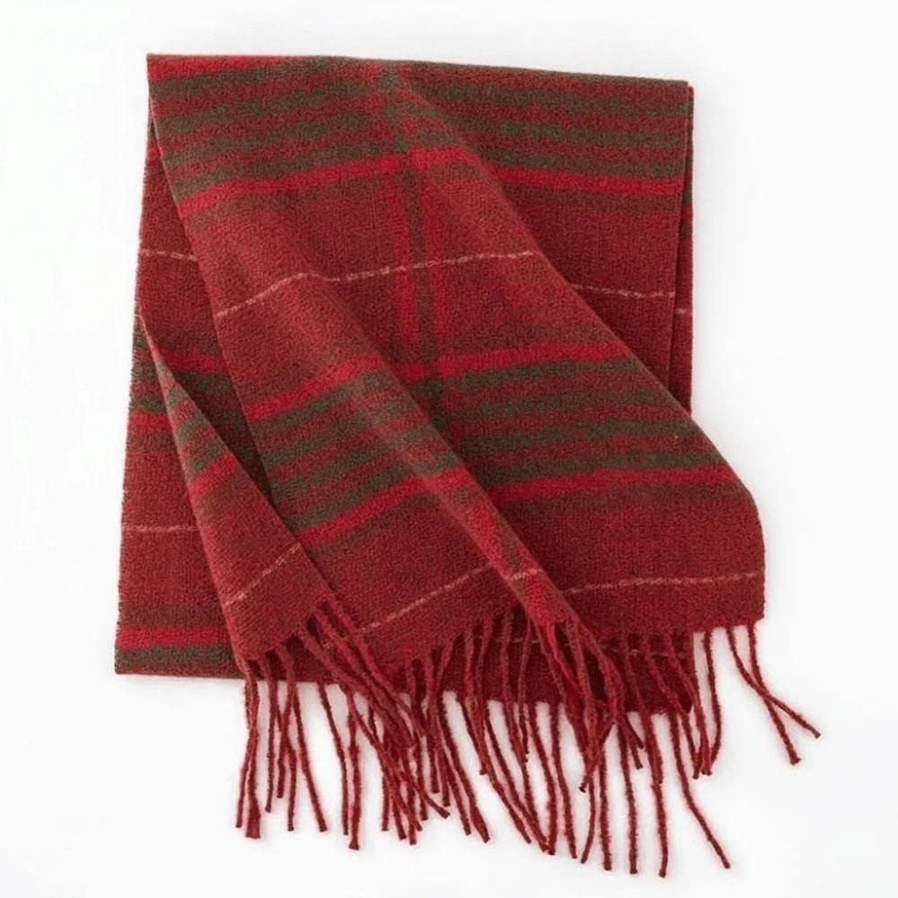 Plaid Cashmere Neckwear Classic Gingham Shawls Warm Stoles Tartan Mufflers Party