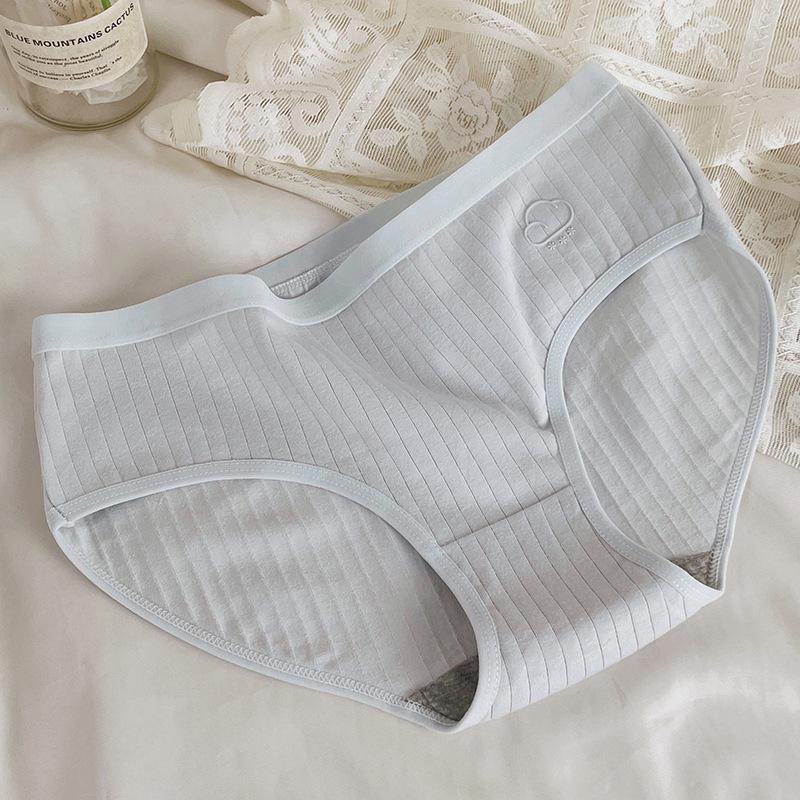 Women's Mid-Waist Breathable Cotton Seamless Tummy Control Japanese Style Panties