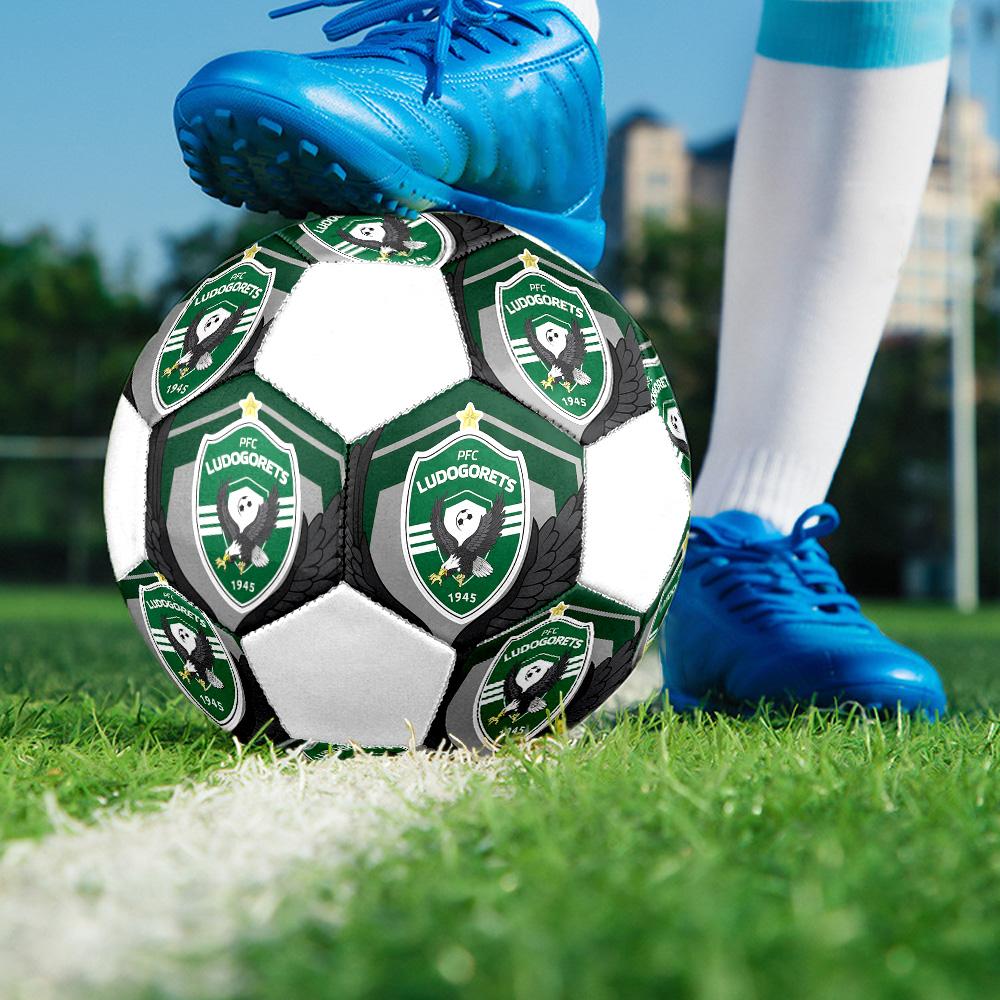 1PC PFC Ludogorets Size 5 Soccer Ball PrahaIndoor Soccer Ball Colorful All Ages Machine Stitched PVC Competition Ready Durable High-Bounce