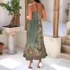 Women's Long Beach Casual Elegant Spaghetti Strap Maxi Dress Floral Low-key Flowing Bohemian Dress