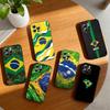 B-Brazil Brazilian Flag Phone Case For iPhone 17, 16,15,14,13,12,11 Plus,Pro Max, Others Soft Black Cover
