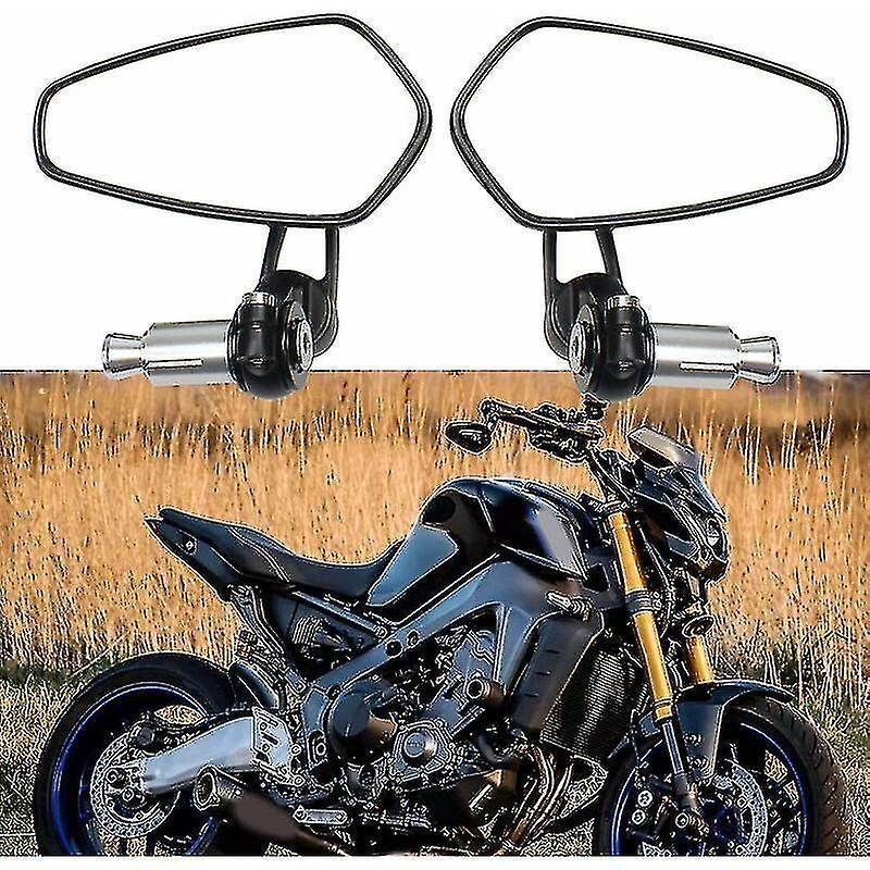Motorcycle Handlebar Mirrors Motorbike Mirrors Compatible Xj6 Mt01 Mt03 Mt07 Mt09 (black) Yaying Shop-hao