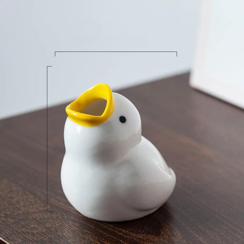 

Керамическая подставка для зубных щеток, бытовая креативная подставка для зубных щеток, милые украшения в виде уток, хранение, поделки, домашние аксессуары