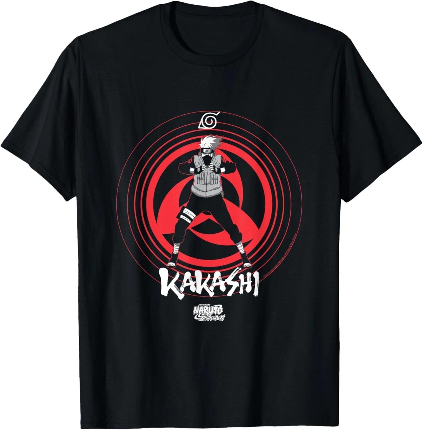 

Naruto Shippuden Kakashi Shares an Eye Symbol Anime T-Shirt 2XL