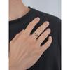Adjustable Open Ring Men Women Star Geometric Design Vintage Copper Jewelry With Four-Point Motif