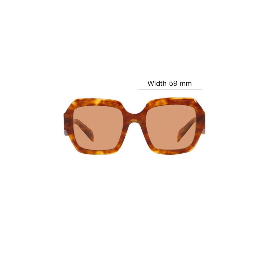 Prada Logo Letter Print Decorative Temples Irregular Shape Sunglasses Unisex sunglasses Tortoise 0PR28ZSF-10L07V