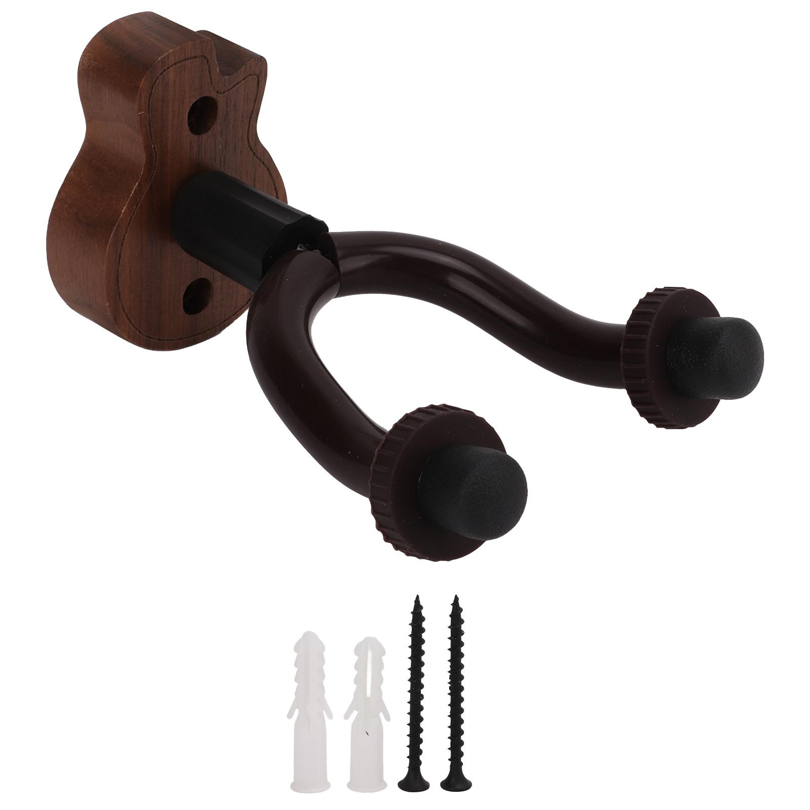 

Настенный держатель для гитары, черный орех, настенный кронштейн, держатель для акустической электрической бас-гитары, укулеле