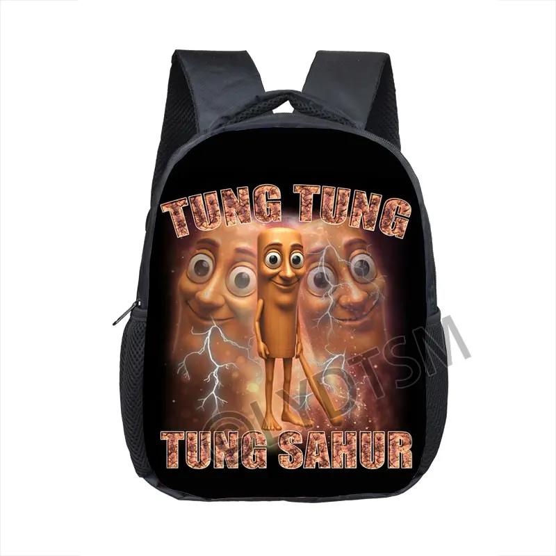 Kids Baby Cartoon School Bags 16inch Funny Italian Brainrot Small Backpack for 5-10 Years Old Tralalero Tralala Children Bookbag