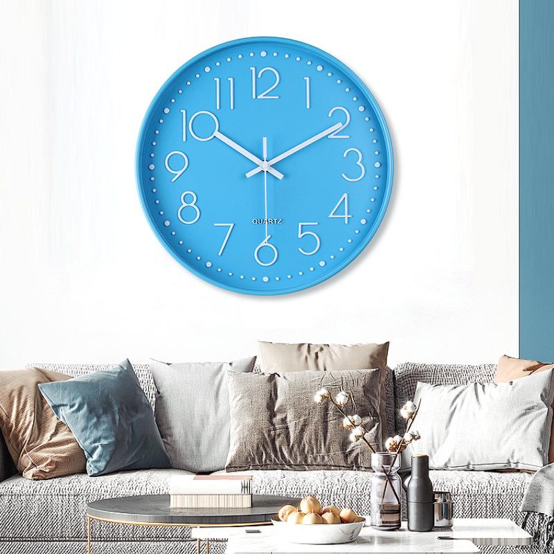 12-inch 30CM Silent Quartz Wall Clock Creative Fashion Home Living Room Clock Three-dimensional Simple Clock