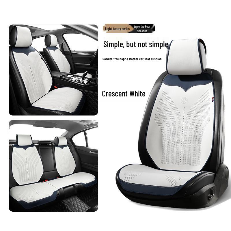 Ultra-Thin Light Luxury Suede Car Seat Cover Set - Four Seasons Universal, Three-Piece Cushion