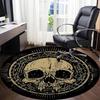 1pc Skull Mandala Office Round Area Rug, Under Office Chairs Bedroom Living Room Home Decor, Room Deco